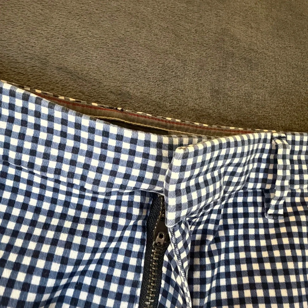 Tommy Hilfiger Gingham Plaid Shorts Blue White Casual Stretch Women Size 8 32x9